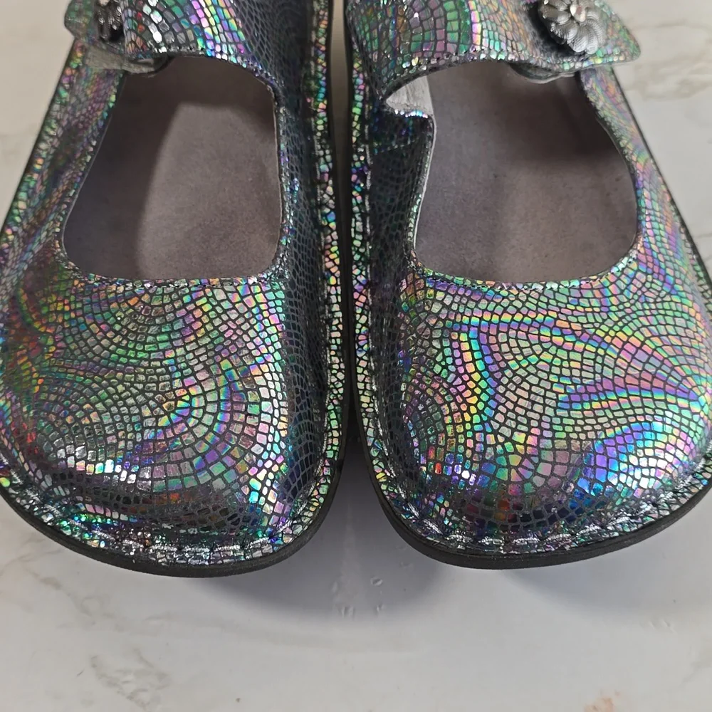 Alegria Paloma Iridescent Mary Jane Shoes